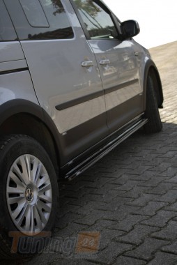 DD-T24 Накладки на боковые пороги EuroCap (черные) на Volkswagen Caddy 4 2015-2020 - Картинка 2