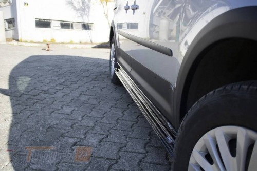 DD-T24 Накладки на боковые пороги EuroCap (черные) на Volkswagen Caddy 4 2015-2020 - Картинка 5