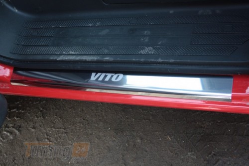 DDU Хром накладки на пороги DDU Laser-style из нержавейки для Mercedes Vito W639 2004-2010 Хром порог Мерседес Вито W639 2шт - Картинка 4