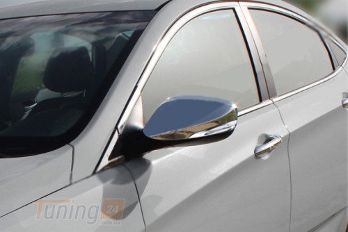 Omsa Хром накладки на зеркала Omsa Line из нержавейки для Hyundai Elantra 2011-2015 Хром зеркал Хюндай Элантра 2шт Без повторителя - Картинка 4