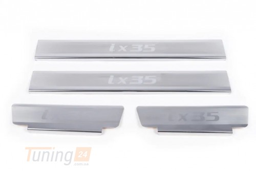 Carmos Хром накладки на пороги Carmos V2 из нержавейки для Hyundai IX35 2013-2015 Хром порог на Хюндай IX35 4шт - Картинка 2