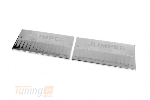 Carmos Хром накладки на внутренние пороги Carmos V2 из нержавейки для Citroen Jumper 2007-2014 Хром порог на Ситроен Джампер 2шт - Картинка 1