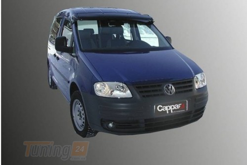 DD-T24 Козирок на лобове скло (чорний глянець, 5мм) на Volkswagen Caddy 3 2010-2015 - Зображення 2