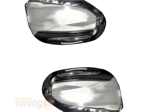 Carmos Хром накладки на зеркала Carmos из нержавейки для Kia Ceed Wagon 2012-2015 Хром зеркал Киа Сид Универсал 2шт - Картинка 1