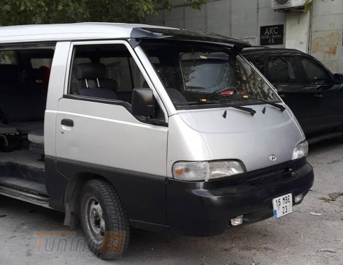 DD-T24 Козирок на лобове скло (чорний глянець, 5мм) Hyundai H100 2004-2017 - Зображення 1