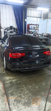 DD-T24 Спойлер LIP (1234 Upgrade, черный) на Audi A4 8K/B8 2007-2011 - Картинка 7