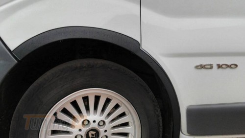 DD-T24 Накладки на колесные арки (4 шт, нержавейка) на Renault Trafic 2001-2007 передние + задние черный металл - Картинка 1