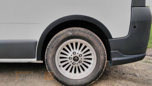 DD-T24 Накладки на колесные арки (4 шт, нержавейка) на Renault Trafic 2007-2014 передние + задние черный металл - Картинка 4