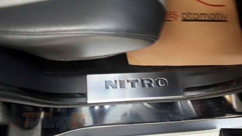 Carmos Хром накладки на пороги Carmos на верхнюю часть из нержавейки для Dodge Nitro 2007+ Хром порог на Додж Нитро 4шт - Картинка 2