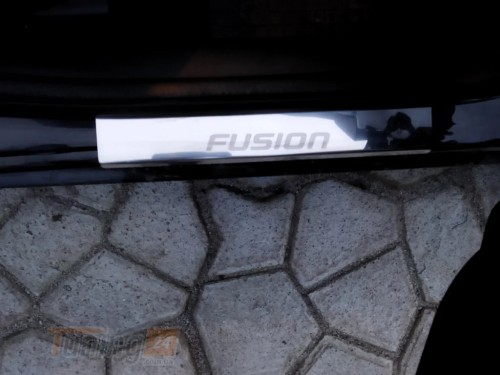 Carmos Хром накладки на пороги Carmos из нержавейки для Ford Fusion 2002-2009 Хром порог на Форд Фьюжн 4шт - Картинка 3