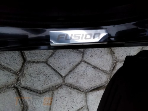 Carmos Хром накладки на пороги Carmos из нержавейки для Ford Fusion 2002-2009 Хром порог на Форд Фьюжн 4шт - Картинка 4