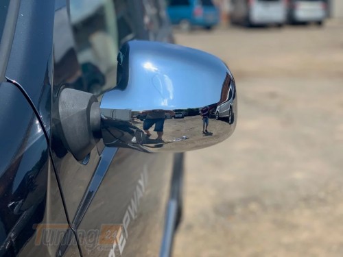 Carmos Хром накладки на зеркала Carmos из ABS-пластика V2 для Dacia Duster 2008-2018 Хром зеркал Дачия Дастер 2шт - Картинка 3