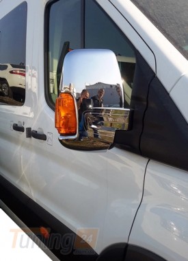 Carmos Хром накладки на зеркала Carmos из ABS-пластика для Ford Transit 2014+ Хром зеркал Форд Транзит 2шт - Картинка 3