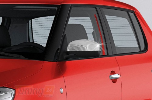 Carmos Хром накладки на зеркала Carmos из нержавейки для Seat Toledo 2012+ Хром зеркал Сеат Толедо 2012+ 2шт - Картинка 1