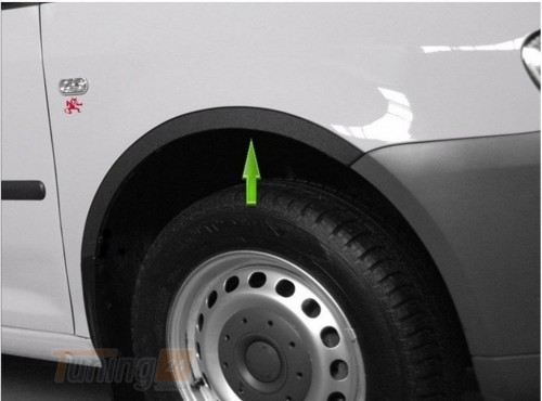 DD-T24 Накладки на арки (черный мат, метал) на Volkswagen Caddy 4 2015-2020 Короткая база, 2 боковых - Картинка 3