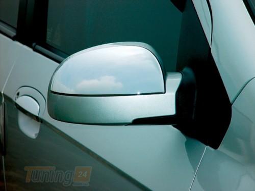 Carmos Хром накладки на верхушку зеркала Carmos из ABS-пластика для Hyundai Getz 2002-2012 Хром зеркал Хюндай Гетц 2шт - Картинка 3