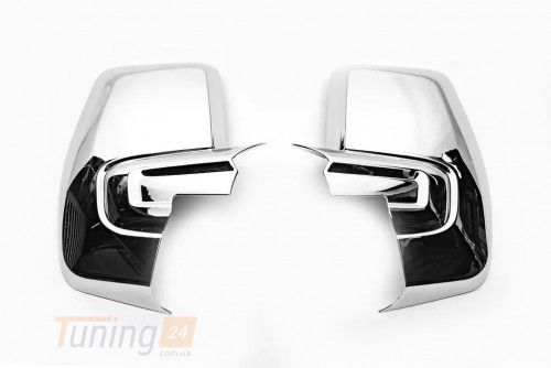 Carmos Хром накладки на зеркала Carmos из ABS-пластика для Ford Custom 2013+ Хром зеркал Форд Кастом 2шт - Картинка 1