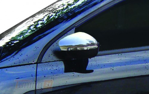 Carmos Хром накладки на зеркала Carmos из нержавейки для Volkswagen Polo Hb 2010-2017 Хром зеркал Фольксваген Поло 2шт - Картинка 1