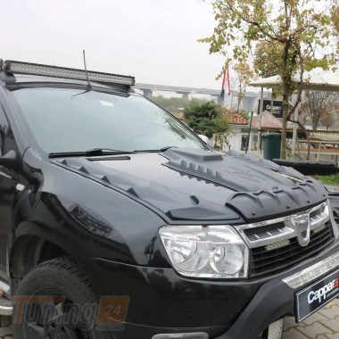 DD-T24 Комплект накладок на капот DRAGON (3 шт) на Renault Duster 2010-2018 - Картинка 2