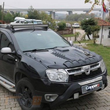 DD-T24 Комплект накладок на капот DRAGON (3 шт) на Renault Duster 2010-2018 - Картинка 3