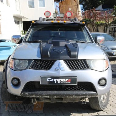 DD-T24 Накладка на капот V1 (ABS) на Mitsubishi L200 4 2012-2015 - Зображення 2