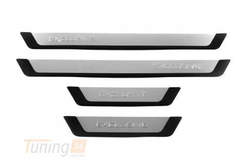 Omsa Хром накладки на пороги Omsa Line Flexill Exclusive из нержавейки для Peugeot 108 2014+ Хром порог на Пежо 108 4шт - Картинка 2