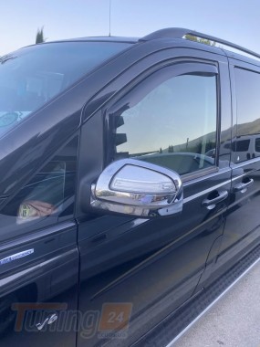 Omsa Хром накладки на зеркала Omsa Line из ABS-пластика для Mercedes Viano 2010-2015 Хром зеркал Мерседес Виано 2шт - Картинка 4