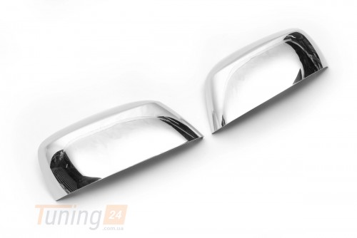 Carmos Хром накладки на зеркала без поворотника Carmos из ABS-пластика для Nissan Navara 2010-2015 Хром зеркал Ниссан Навара 2шт - Картинка 2