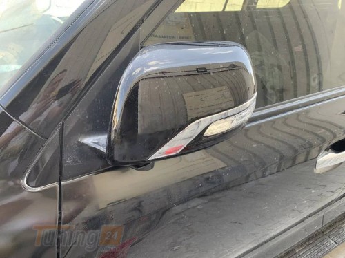 DD-T24 Полоски на зеркала (2 шт, хром) на Toyota Land Cruiser 200 2012-2015 - Картинка 3