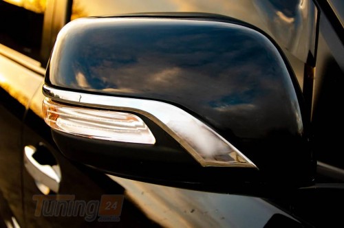 DD-T24 Полоски на зеркала (2 шт, хром) на Toyota Land Cruiser 200 2012-2015 - Картинка 6