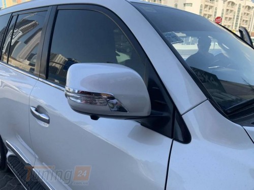 DD-T24 Полоски на зеркала (2 шт, хром) на Toyota Land Cruiser 200 2019+ - Картинка 2