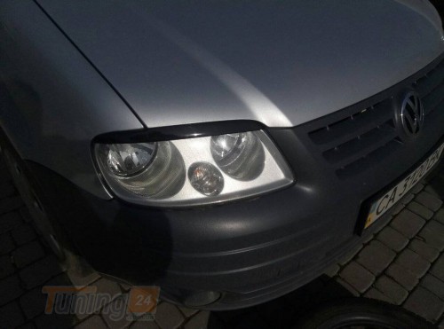 DD-T24 Реснички (2 шт, ABS, Черный глянец) на Volkswagen Caddy 3 2004-2010 - Картинка 2