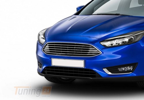 DD-T24 Передняя решетка (Titanium) на Ford Focus 3 Sedan 2014-2018 - Картинка 1