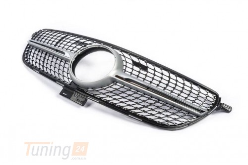 DD-T24 Тюнинг решетка радиатора (Diamond Silver, с местом под камеру) на Mercedes GLE coupe C292 2015-2019 - Картинка 2