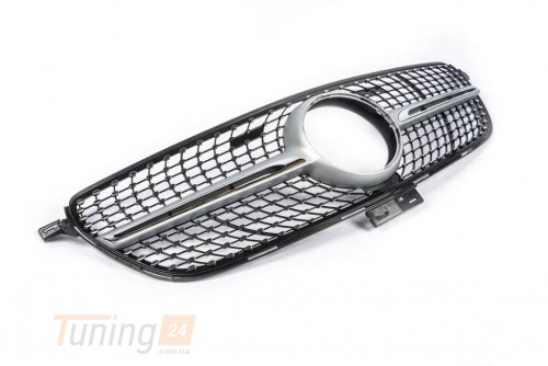 DD-T24 Тюнинг решетка радиатора (Diamond Silver, с местом под камеру) на Mercedes GLE coupe C292 2015-2019 - Картинка 3