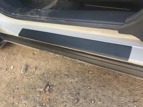 DDU Хром накладки на пороги DDU из ABS-пластика для Mazda CX-30 2019+ Хром порог на Мазда СХ-30 матовые 2шт - Картинка 1