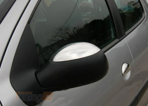 Omsa Хром накладки на зеркала Omsa Line из нержавейки для Peugeot 1007 2005-2009 Хром зеркал Пежо 1007 2шт - Картинка 1