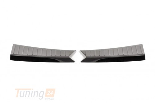 Omsa Хром накладка на задний порог Omsa Line из нержавейки для Ford Escape 2013-2019 Хром порог на Форд Эскейп черный хром - Картинка 2