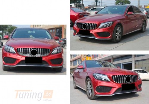 DD-T24 Передняя решетка GT (с камерой) на Mercedes C-сlass W205 2014-2018 - Картинка 1