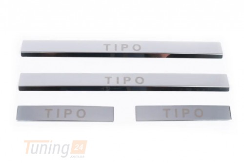 Carmos Хром накладки на пороги Carmos Tipo из нержавейки для Fiat Tipo 2016+ Хром порог на Фиат Типо 4шт - Картинка 2