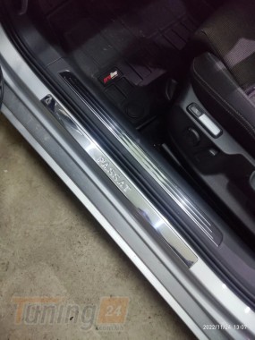 Omsa Хром накладки на внутренние пороги Omsa Line из нержавейки для Volkswagen Passat B8 2015+ Хром порог Фольксваген Пассат Б8 4шт - Картинка 4