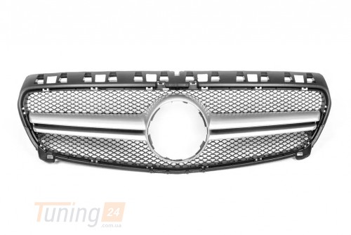 DD-T24 Передняя решетка AMG Silver на Mercedes A-сlass W176 2012-2015 - Картинка 1