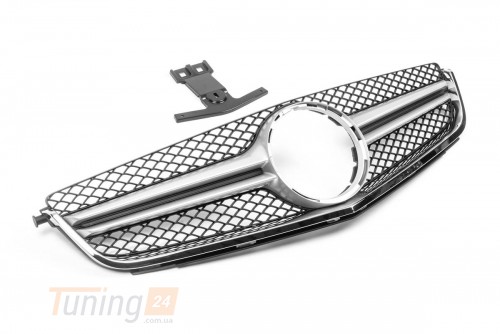 DD-T24 Передні грати AMG Silver (для C63) на Mercedes C-class W204 2012-2015 - Зображення 3