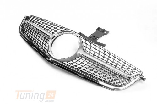 DD-T24 Передняя решетка Diamond Silver (для C63) на Mercedes C-class W204 2012-2015 - Картинка 1