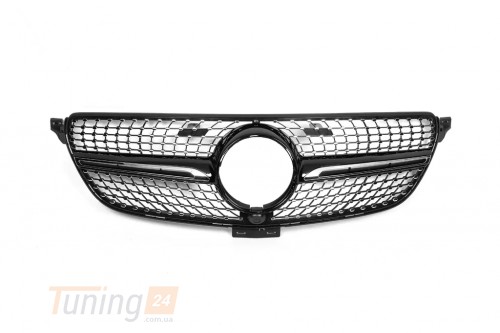 DD-T24 Тюнинг решетка радиатора Diamond Black (С местом под камеру) на Mercedes GLE coupe C292 2015-2019 - Картинка 2