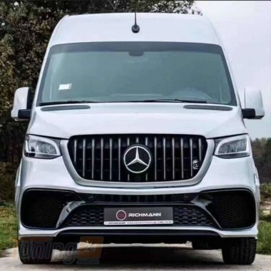 DD-T24 Передняя решетка GT Chrome на Mercedes Sprinter W907-910 2018+ - Картинка 1