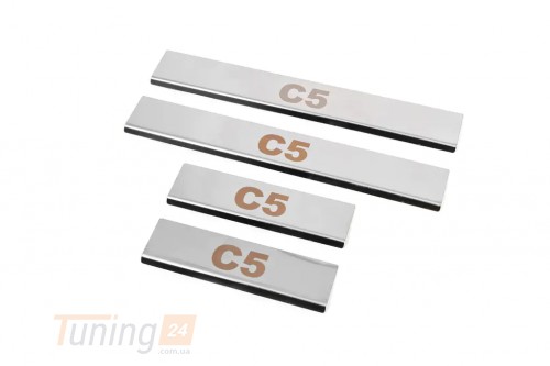 Carmos Хром накладки на пороги Carmos V1 из нержавейки для Citroen C5 Sd 2008-2017 Хром порог на Ситроен С5 4шт - Картинка 2