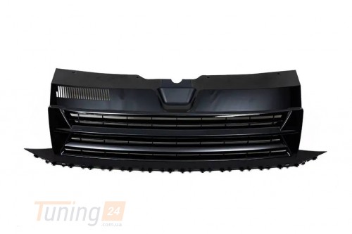 DD-T24 Передняя решетка Черный глянец (без эмблемы) на Volkswagen T6 2015+ - Картинка 1