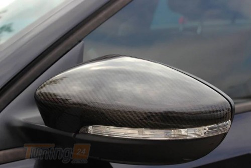 DD-T24 Накладки на зеркала (2 шт, натуральный карбон) на Volkswagen EOS 2011+ - Картинка 1