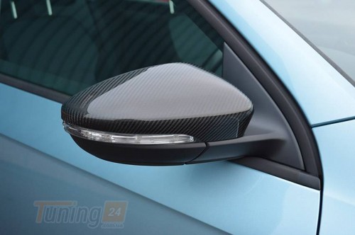 DD-T24 Накладки на зеркала (2 шт, натуральный карбон) на Volkswagen EOS 2011+ - Картинка 3